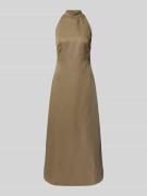 Ivy Oak Leinenkleid mit Neckholder Modell 'NELA' in Khaki, Größe 36