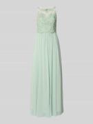 Laona Abendkleid mit floralem Spitzenbesatz in Mint, Größe 36