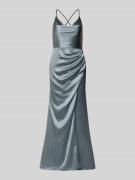 Laona Abendkleid mit Wasserfall-Ausschnitt in Schilf, Größe 36