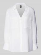 BOSS Regular Fit Bluse aus Viskose-Leinen-Mix Modell 'Bosala' in Weiss...