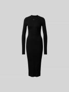 Diesel Midikleid mit Label-Stitching in BLACK, Größe S