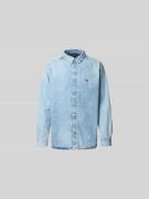 Diesel Jeanshemd mit Druckknopfleiste in Hellblau, Größe S