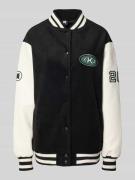 Karo Kauer College-Jacke mit Label- und Motiv-Stitchings in Black, Grö...