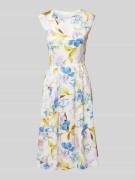 ETERNA Knielanges Kleid mit gelegten Falten in Blau, Größe 34