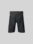 Evisu Straight Fit Jeansshorts mit Beintaschen in Jeansblau, Größe 31