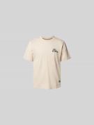 Evisu T-Shirt aus reiner Baumwolle in Beige, Größe XL