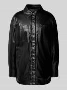 Guess Hemdbluse in Leder-Optik Modell 'MAREVA' in Black, Größe M