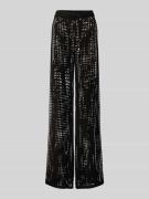 Guess Wide Leg Häkelhose mit Lochmuster in Black, Größe L