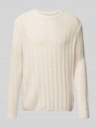 GABBA Regular Fit Strickpullover aus Baumwoll-Leinen-Mix Modell 'Leo R...