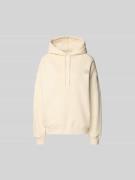 Kenzo Oversized Hoodie mit Label-Print in Ecru, Größe L