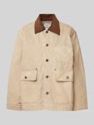 Mango Hemdjacke mit Pattentaschen Modell 'RIO' in Beige, Größe XL