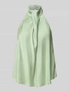 mbyM Blusentop mit Neckholder Modell 'Zuzela' in Schilf, Größe L