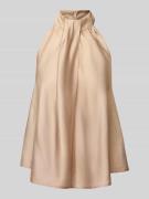 mbyM Blusentop mit Neckholder Modell 'Zuzela' in Beige, Größe S