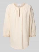 MORE Relaxed Fit Bluse mit 3/4-Arm in Hellgelb, Größe 38