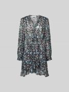 Iro Knielanges Kleid mit V-Ausschnitt in Black, Größe 34