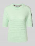 Tommy Hilfiger Regular Fit Häkelpullover aus Baumwoll-Mix in Mint, Grö...