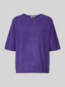 0039 Italy Strickshirt aus Kaschmir-Mix Modell 'Ines' in Violett, Größ...