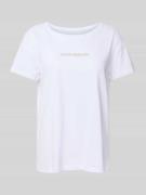 ARMANI EXCHANGE T-Shirt mit Label-Detail in Weiss, Größe XS