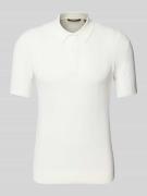 Superdry Poloshirt mit kurzer Knopfleiste in Offwhite, Größe XL