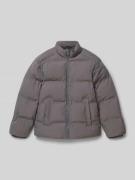 Jack & Jones Steppjacke mit Stehkragen Modell 'SOHO' in Mittelgrau, Gr...