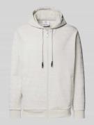 CARLO COLUCCI Sweatjacke mit Kapuze in Hellgrau, Größe XXL