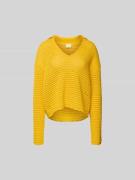 Closed Pullover mit Lochstickerei in DUNKEL GELB, Größe L