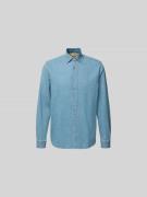 Closed Freizeithemd mit Knopfleiste in Jeansblau, Größe M