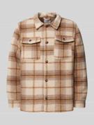 Lindbergh Regular Fit Hemdjacke mit Brusttaschen in Sand, Größe XXL