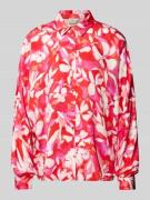 Milano Italy Regular Fit Bluse mit Ballonärmeln in Rot, Größe 38