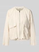 Milano Italy Blouson mit überschnittenen Schultern und Pattentaschen i...