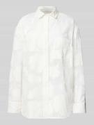0039 Italy Hemdbluse mit Brusttasche Modell 'BECKY' in Offwhite, Größe...