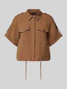 monari Hemdbluse aus Lyocell-Leinen-Mix in Cognac, Größe 38