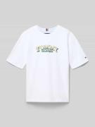Tommy Hilfiger Teens Regular Fit T-Shirt aus reiner Baumwolle in Weiss...
