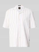 BOSS Relaxed Fit Kurzarmhemd aus Baumwoll-Mix in Beige, Größe L