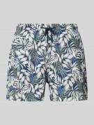 MCNEAL Badehose im Allover-Look in Marine, Größe L