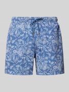 MCNEAL Badehose im Allover-Look in Rauchblau, Größe L