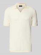 Antony Morato Slim Fit Poloshirt mit V-Ausschnitt in Offwhite, Größe L