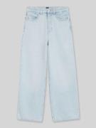 BOSS Orange Straight Fit 7/8 Jeans in Hellblau, Größe 25