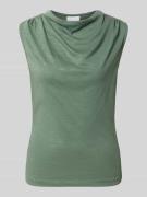 Jake*s Collection Top mit Wasserfall-Ausschnitt in Schilf, Größe L