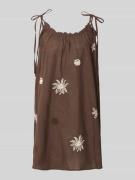 Jake*s Casual Minikleid mit Stitchings in Dunkelbraun, Größe L/XL