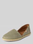 Verbenas Espadrilles aus Leder mit Label-Patch Modell 'CARMEN' in Khak...