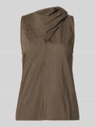 Mango Blusentop aus Viskose-Mix Modell 'TATU' in Mittelbraun, Größe L