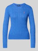 Polo Ralph Lauren Strickpullover mit Zopfmuster Modell 'JULIANNA' in B...