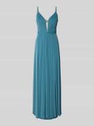 V.M. Abendkleid mit Herz-Ausschnitt in Hellblau, Größe 38