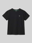Lacoste T-Shirt mit Label-Detail in Black, Größe 140
