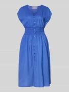 Christian Berg Woman Selection Knielanges Kleid aus Leinen-Mix mit Kno...