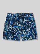 Tommy Hilfiger Regular Fit Badeshorts mit Allover-Muster in Marine, Gr...