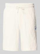 Hugo Blue Regular Fit Shorts aus Frottee in Offwhite, Größe L