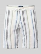 MCNEAL Shorts mit Streifenmuster und Tunnelzug in Ecru, Größe L