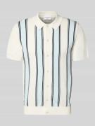 Lindbergh Polo-Cardigan mit 1/2-Arm in Offwhite, Größe L